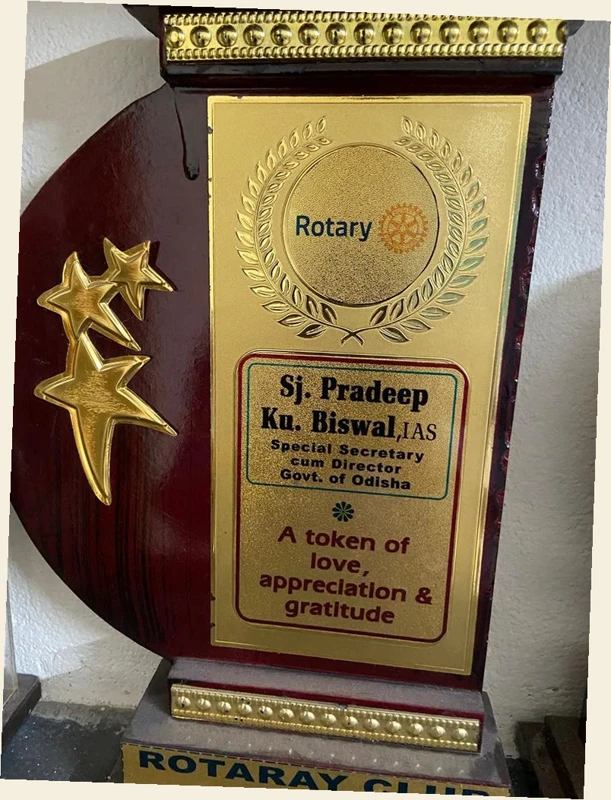 Rotary token of appreciation