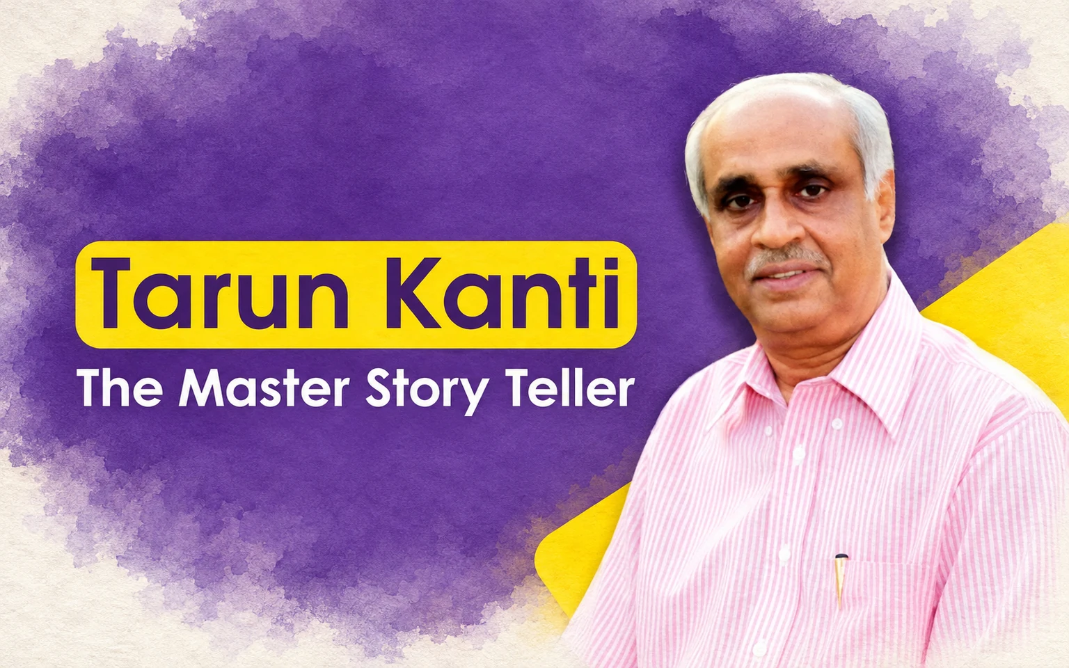 Recreated banner for “Tarunkanti – The Master Story Teller”