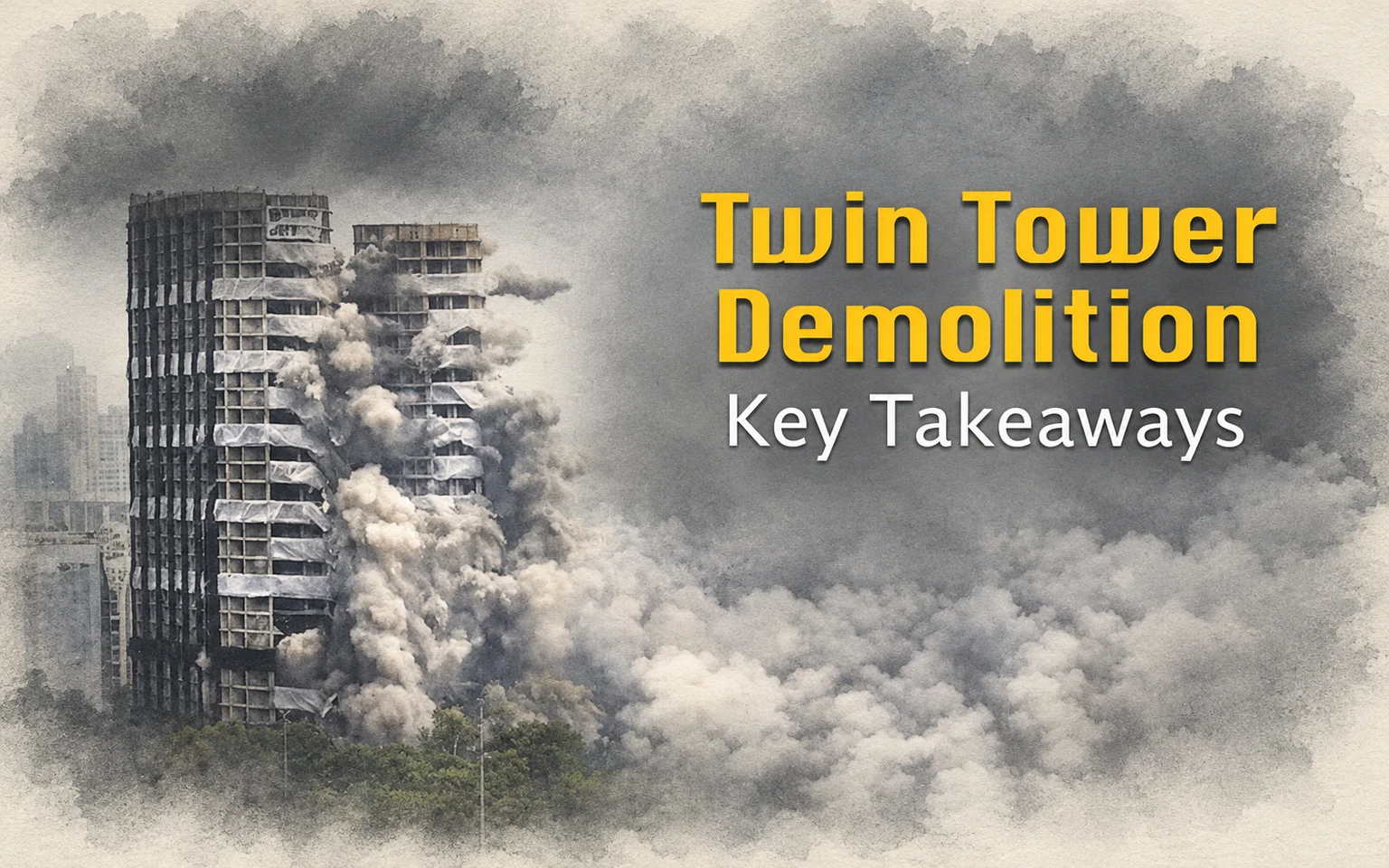 Recreated banner for “Twin Tower Demolition: Key Takeaways”