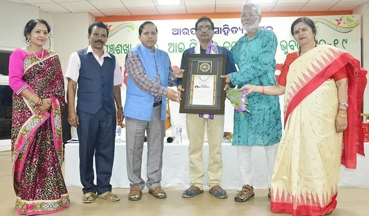 Presentation at a literary gathering